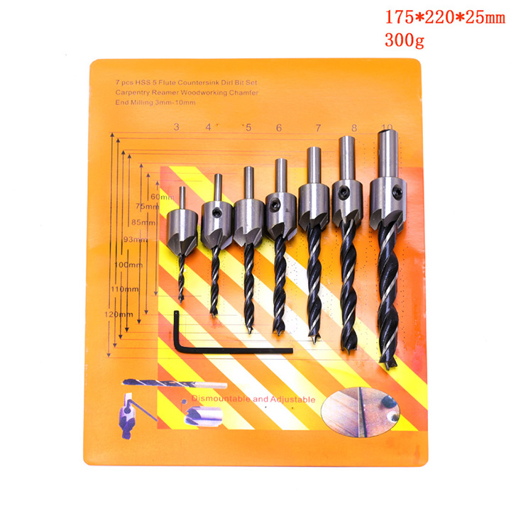 Bộ 7 mũi khoan gỗ đa năng doa lỗ vít