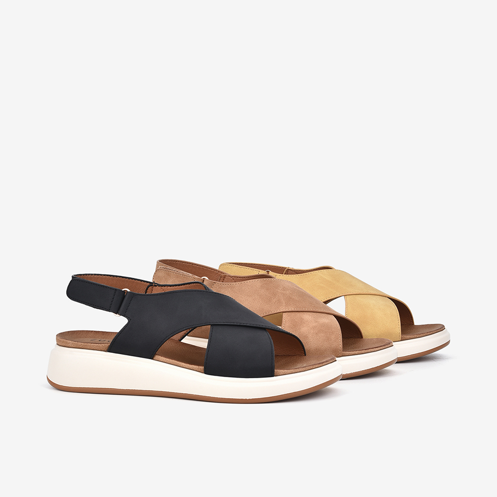 Giày Sandal Nữ Zucia Đế Bằng Quai Đôi Đan Chéo - SHLD6
