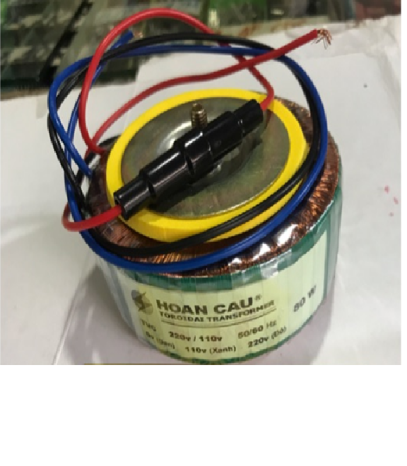 Biến áp xuyến 220v ra 110v của hoàn cầu công suất 80w