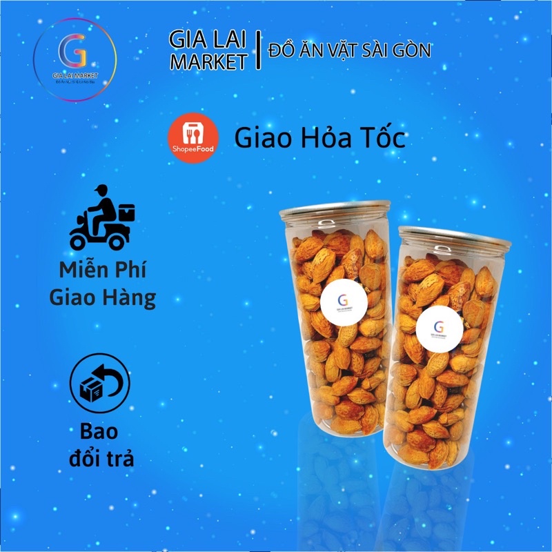 Hạnh Nhân Rang Bơ Vỏ Đóng Lon 400Gr
