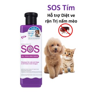 Orgo - Sữa Tắm SOS Tím - 530ml (trừ ve rận) cho chó mèo ( 366b)- HP10782TC thumbnail