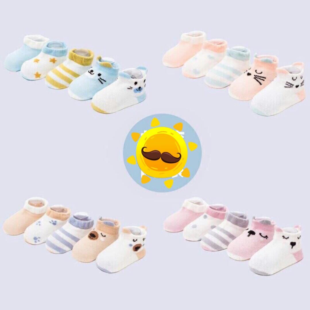 Vỉ 5 đôi tất lưới cho bé