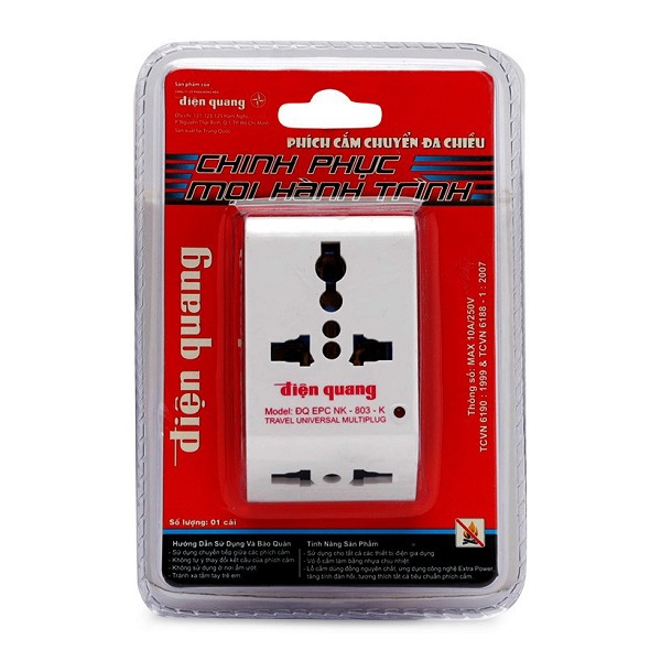 Phích Cắm Chuyển Đa Chiều ĐQ EPC NK-803-K (Màu Xanh)