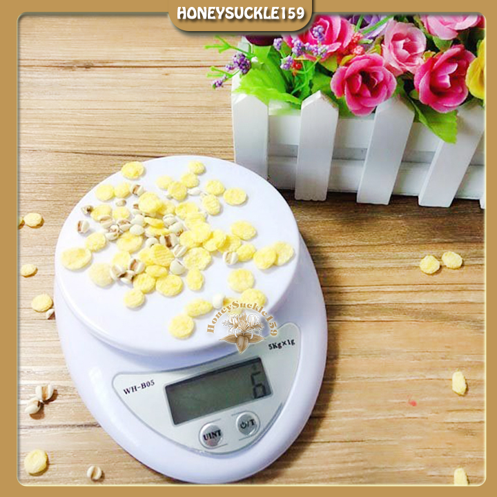 Cân điện tử thực phẩm cho nhà bếp 5kg - cân tiểu ly điện tử kèm pin siêu tiện lợi