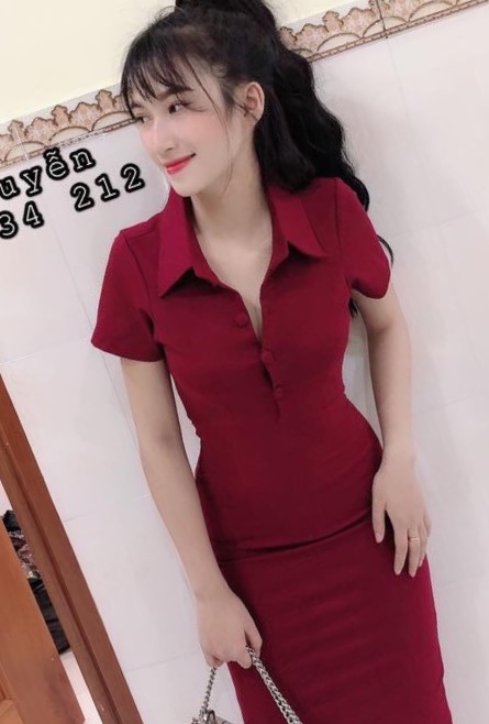 ĐẦM BODY NỮ CỔ BẺ CỰC HOT SANG TRỌNG DT