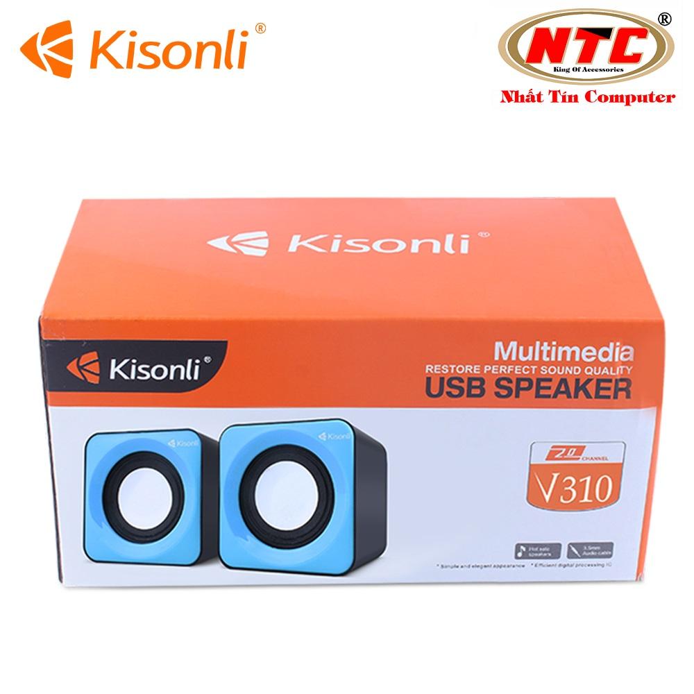 Loa vi tính 2.0 Kisonli V310 - Bảo Hành 12 Tháng (Màu ngẫu nhiên) - Hãng phân phối chính thức - Nhất Tín Computer
