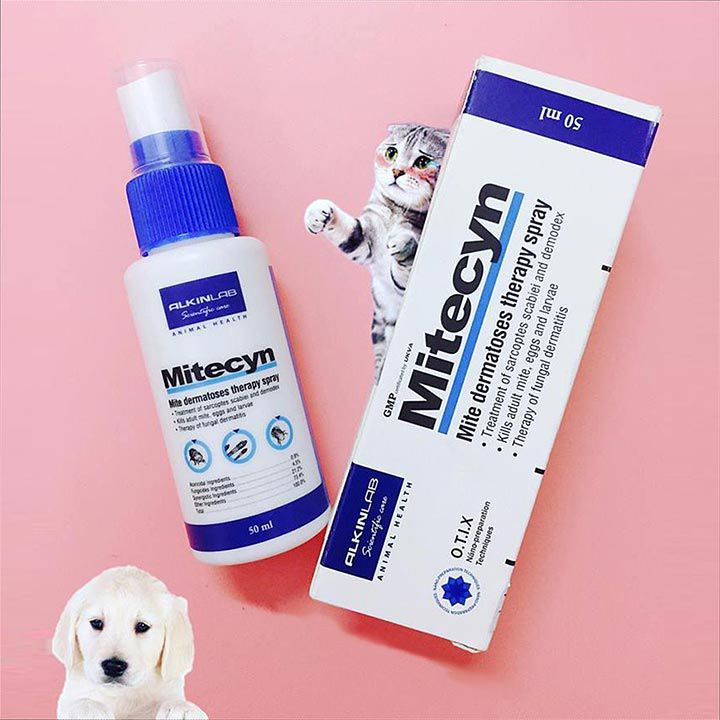Trị ghẻ nấm Mitecyn 50ml cho chó mèo - CutePets