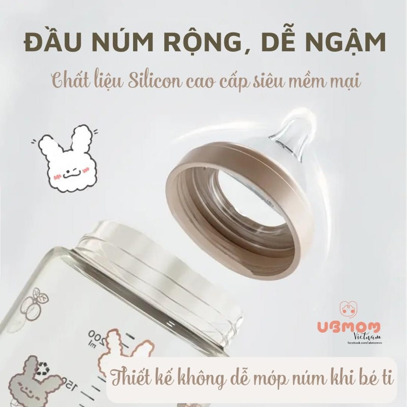 [ CHÍNH HÃNG ] BÌNH SỮA UBMOM NỘI ĐỊA HÀN 200ML/ 280ML