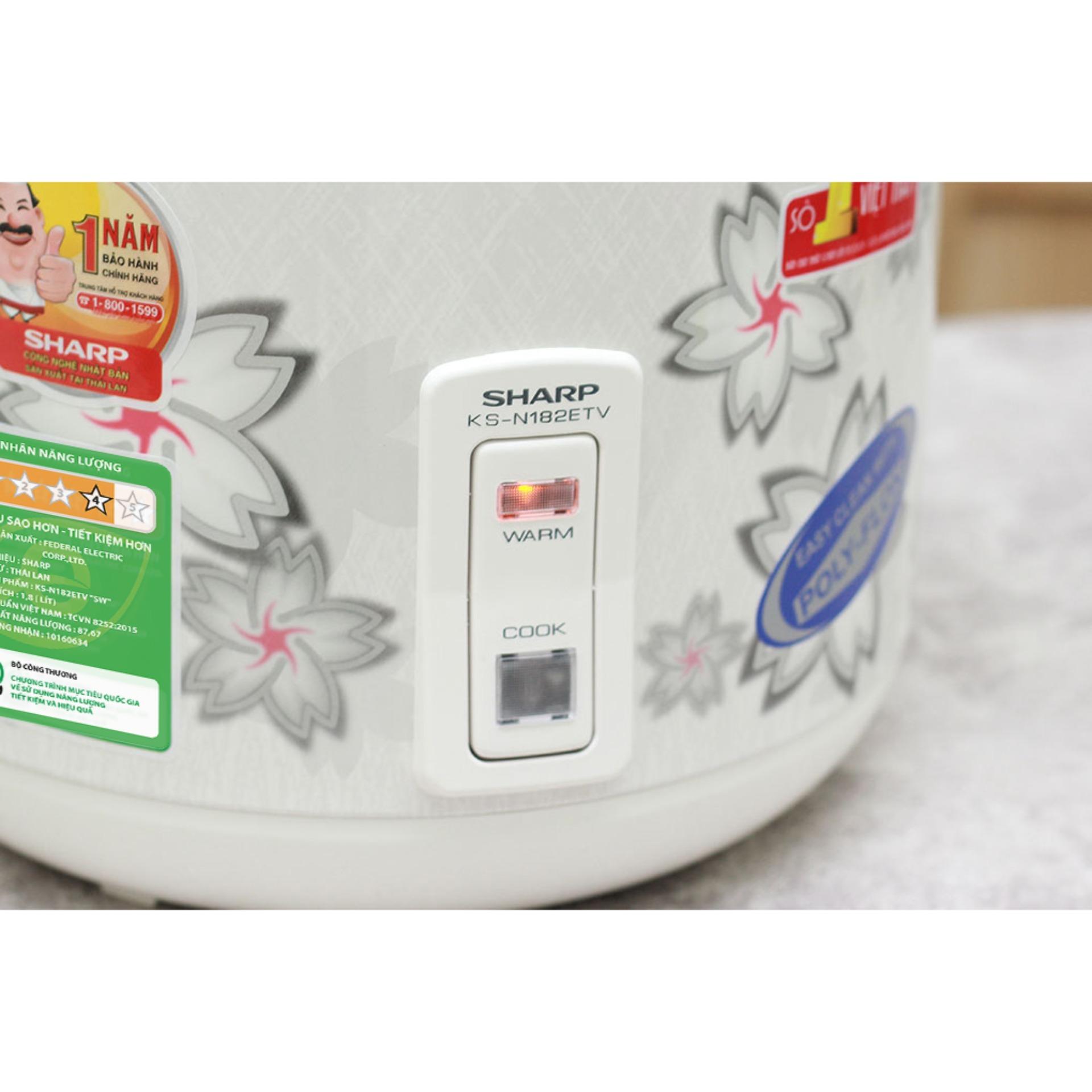 Nồi cơm điện cơ 1,8L Sharp KS-N182ETV-Thailand