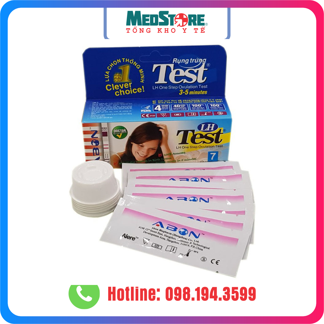 Hộp 7 Que thử rụng trứng LH ABON - TBYT Medstore hộp 7 test