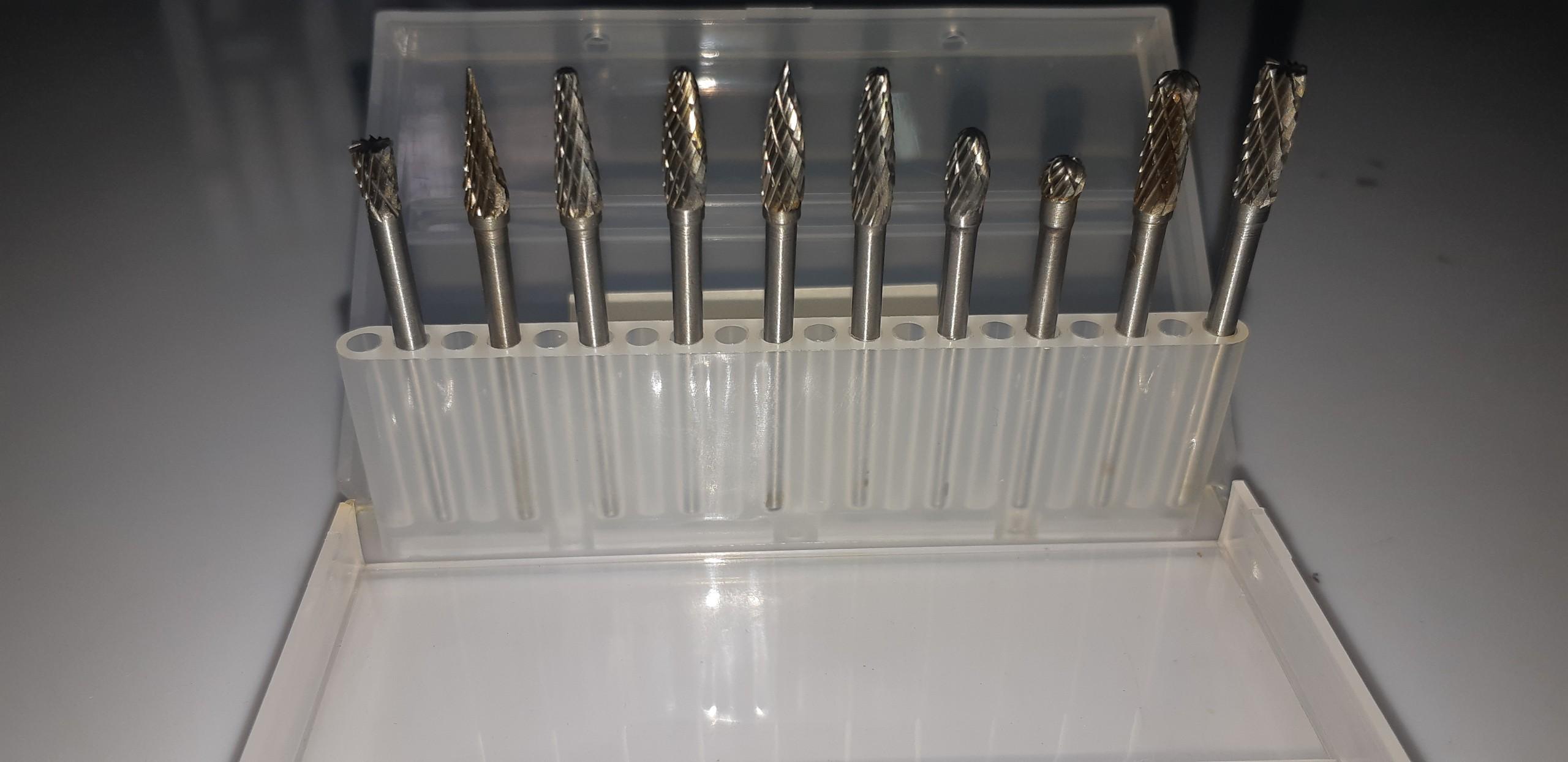 Mũi Mài Hợp Kim.mài kim loại Đầu 4mm Cán 3mm 10 món