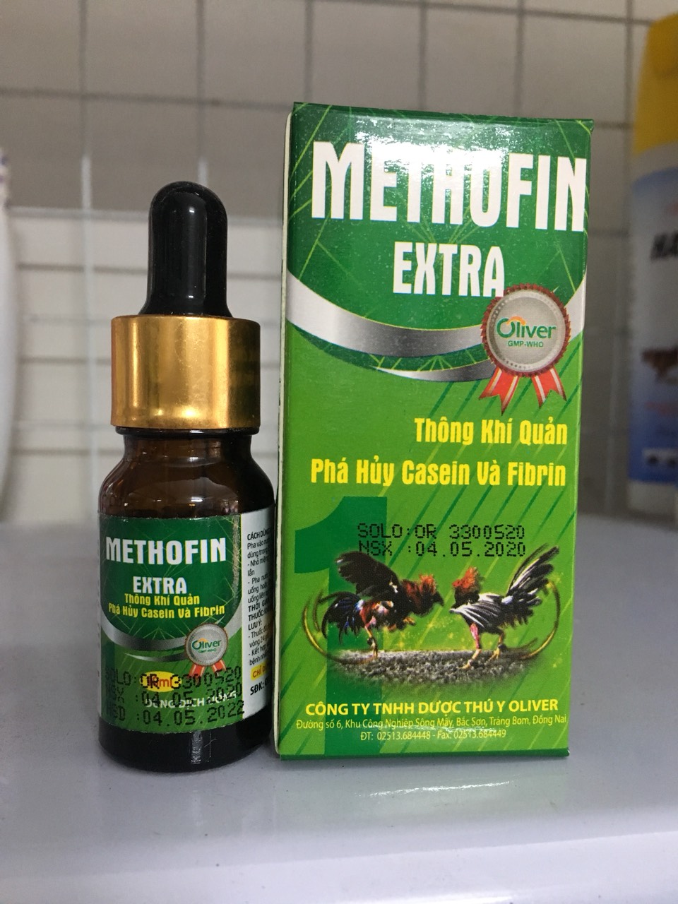 Methofin thông khí quản cho gà đá, chim cảnh