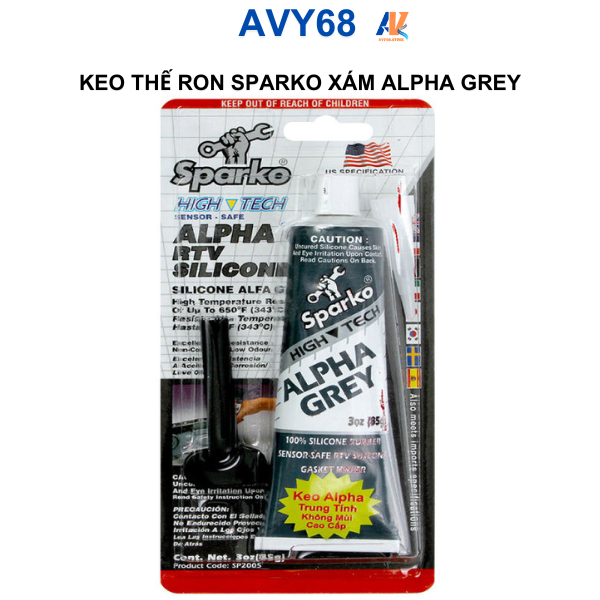 Keo dán ron chịu nhiệt độ cao Sparko Gray (85g)
