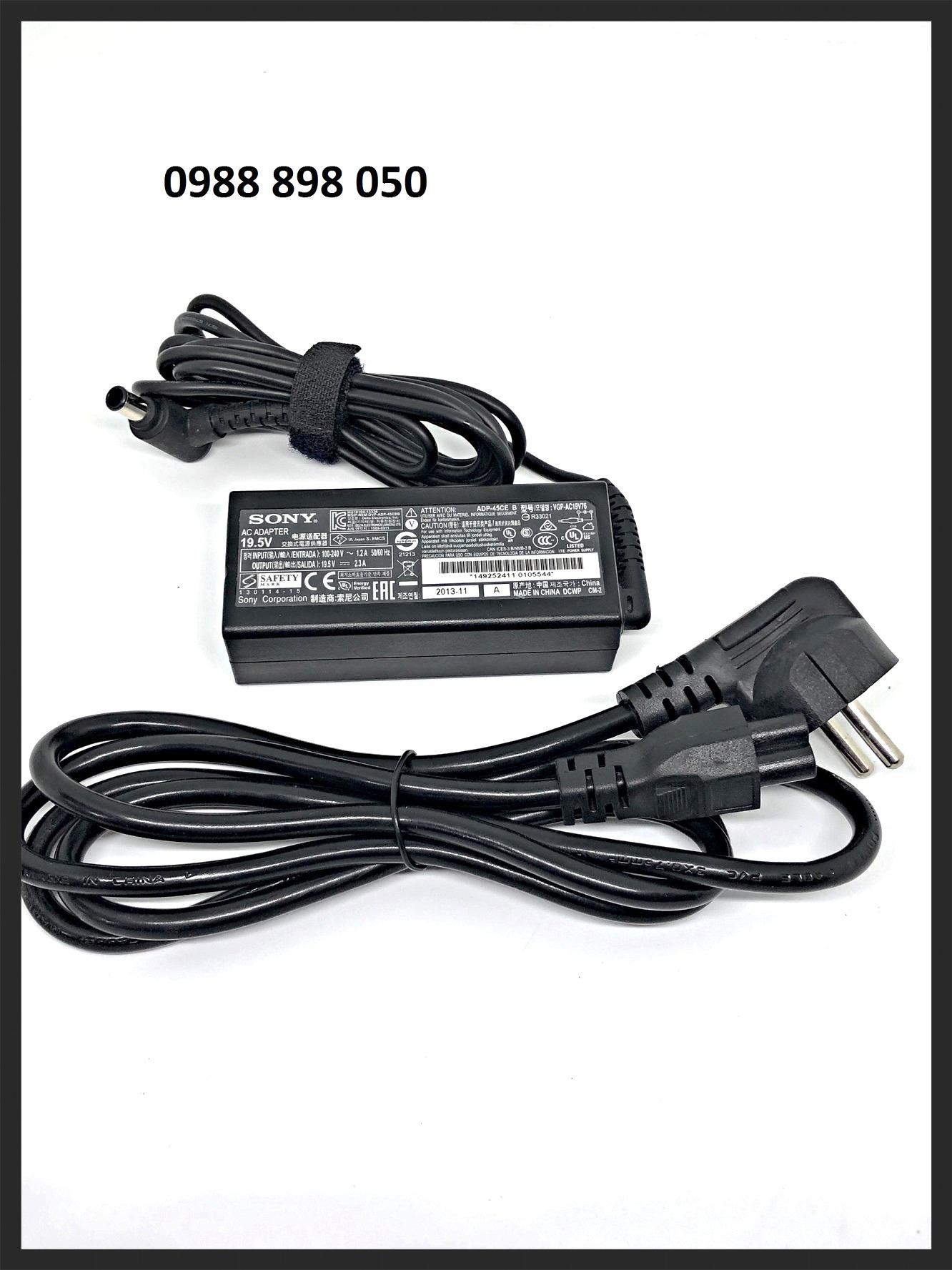 Sạc laptop sony 19.5v 2,3a theo máy