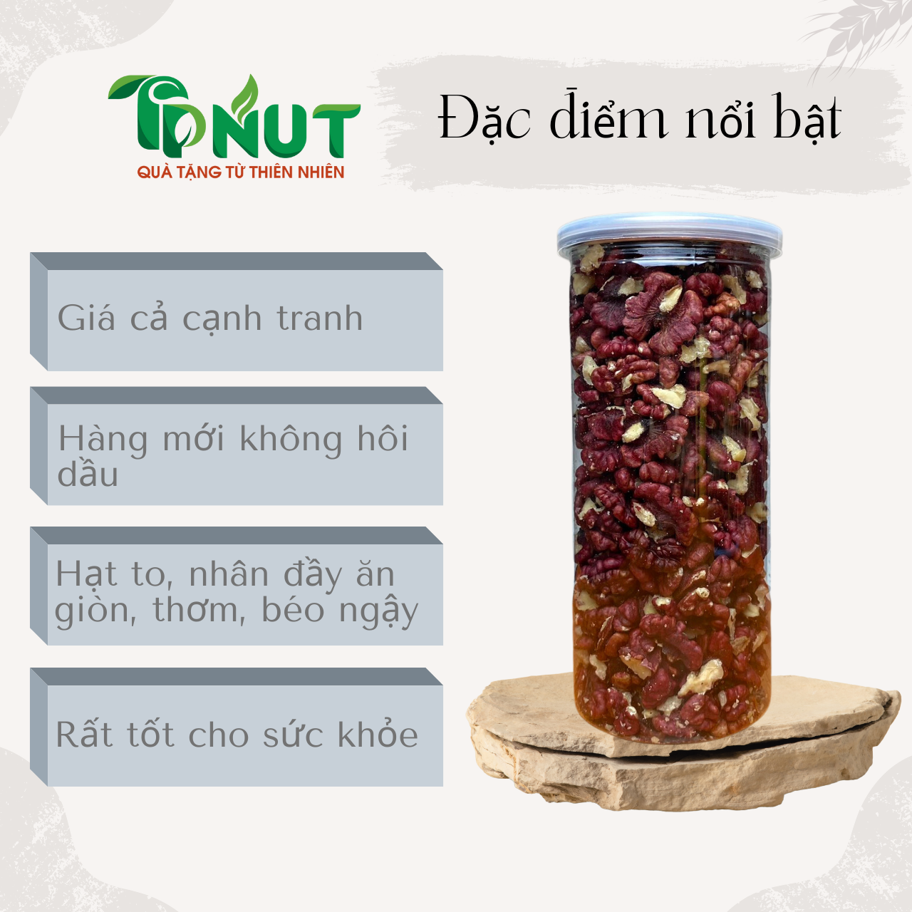 500gram Óc chó đỏ nhập khẩu Mỹ sấy chín