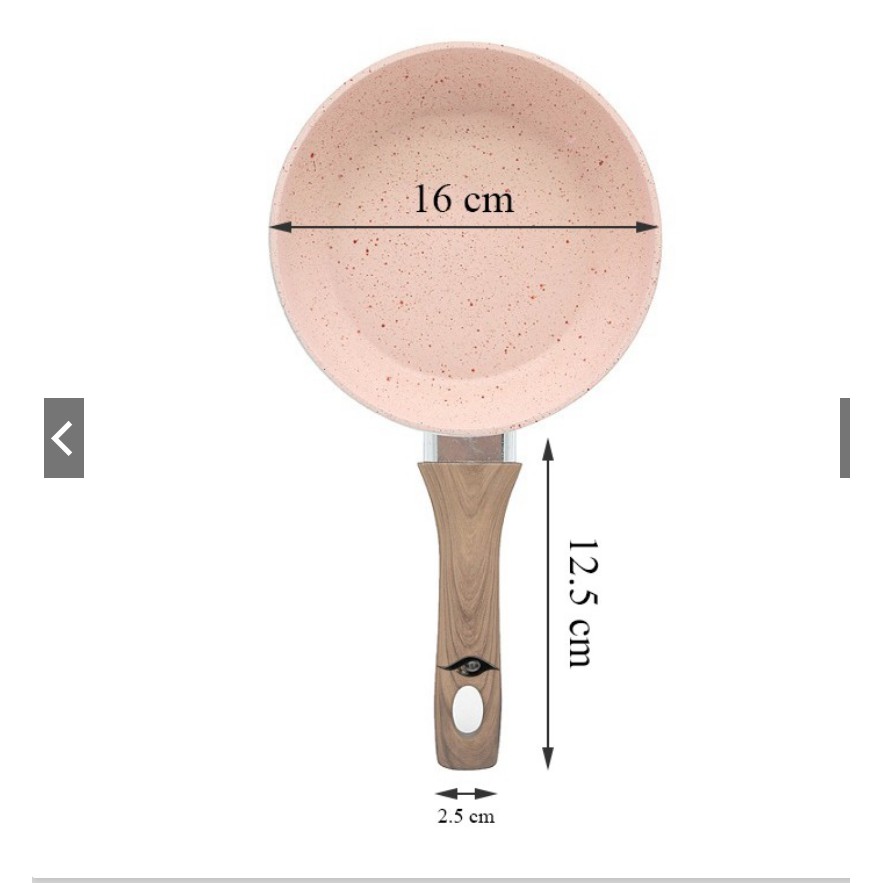[HCM][HOT] Chảo Đá Chống Dính 16cm Sử Dụng Được Bếp Điện Từ