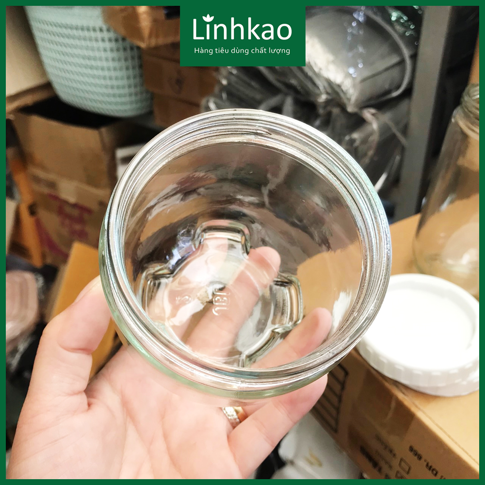 Bộ 3 lọ thủy tinh nắp vặn trắng Unilever