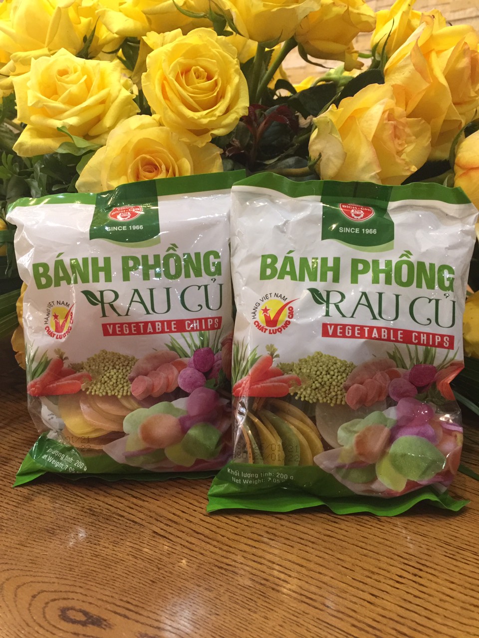 BÁNH PHÒNG CHAY RAU CỦ QUẢ BÍCH CHI (gói 200 gram)