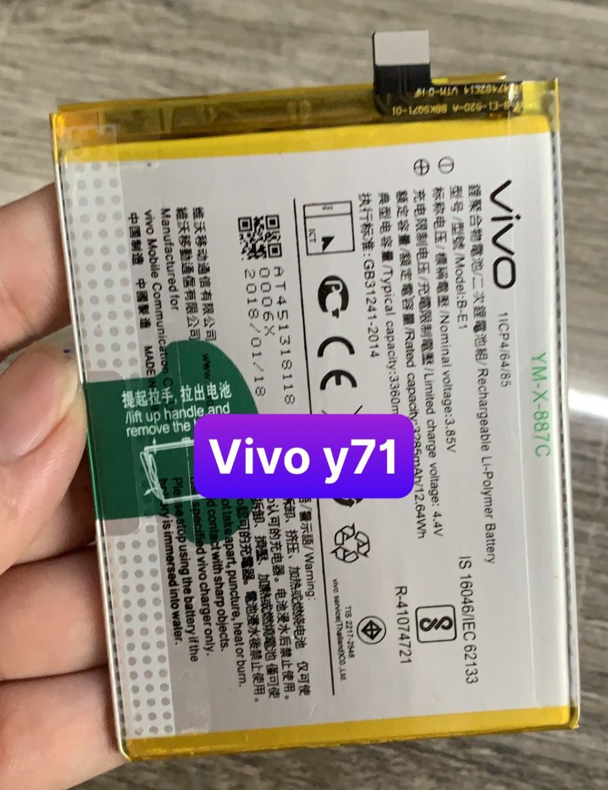 Pin vivo y71 vivo 1724 b-e1 3360mah 12.93wh zin - hàng nhập khẩu