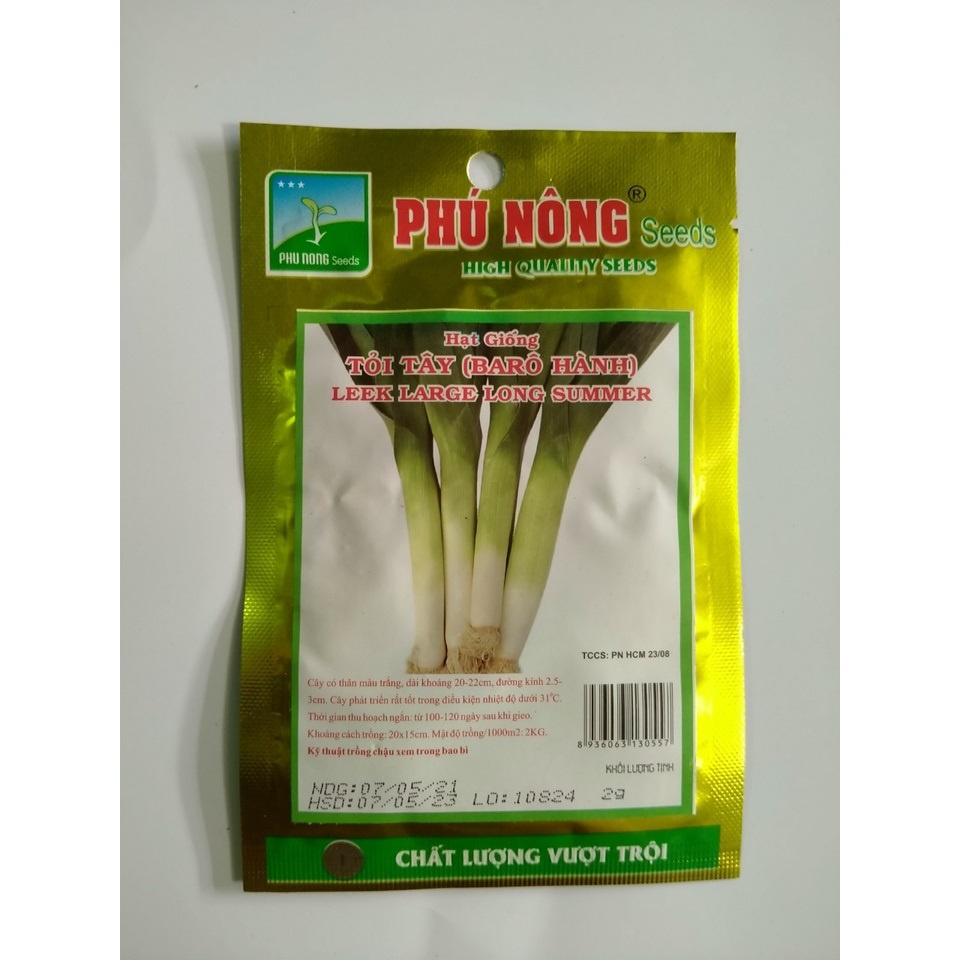 Gói 2gram hạt giống tỏi tây baro phú nông