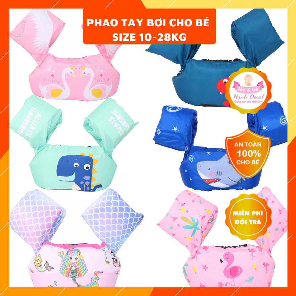 Phao Bơi Đeo Tay Liền Thân Cho Bé ,Phao Tập Bơi Cho Bé, Áo Phao Liền Thân