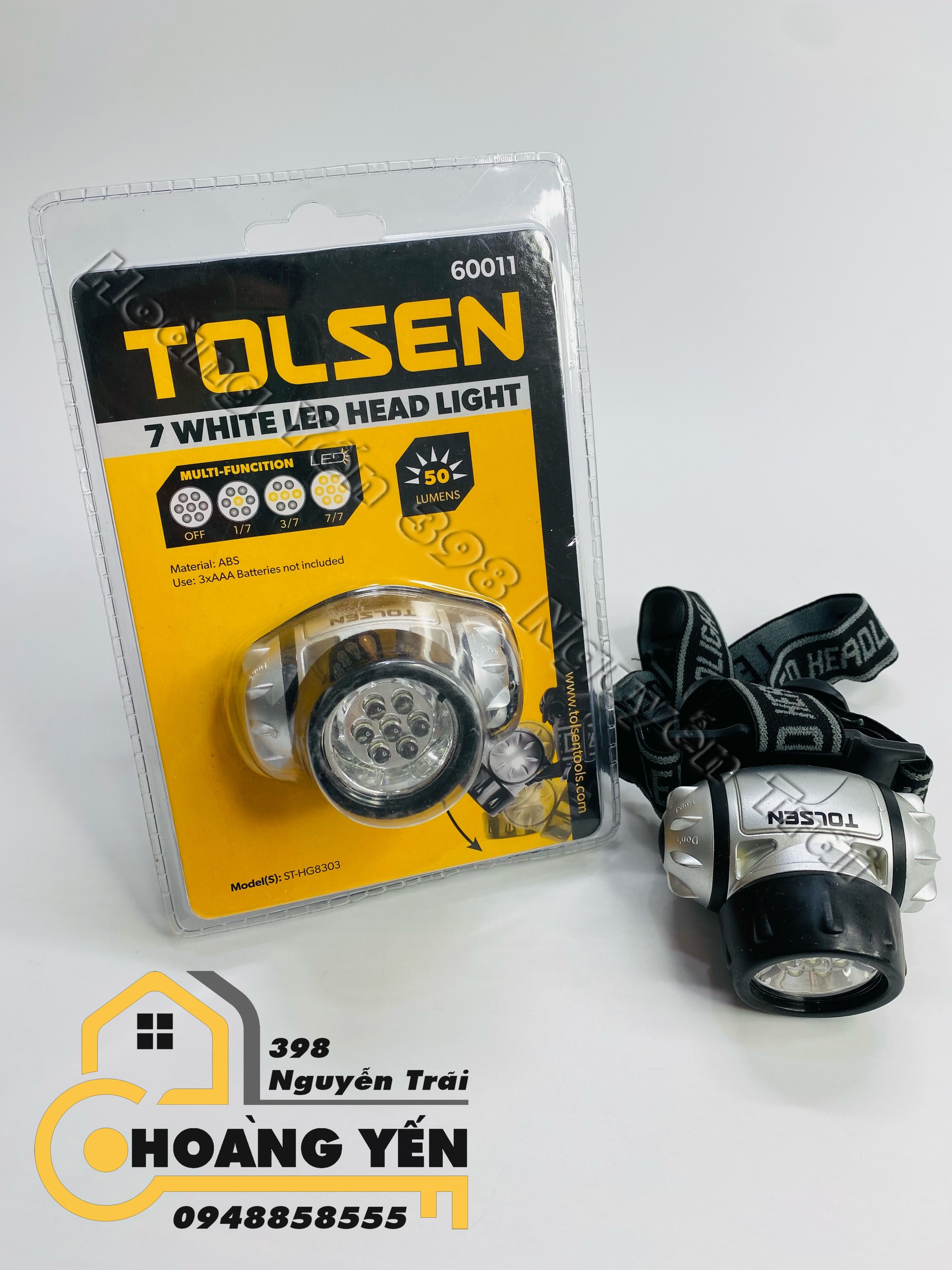 Đèn Pin Tolsen 60011, Đèn pin đeo đầu siêu sáng