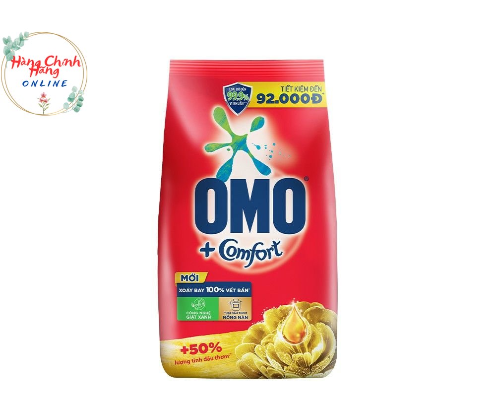 Bột Giặt Omo Comfort 5,3Kg Tinh Dầu Thơm Nồng nàn + Tặng túi nước giặt 500g