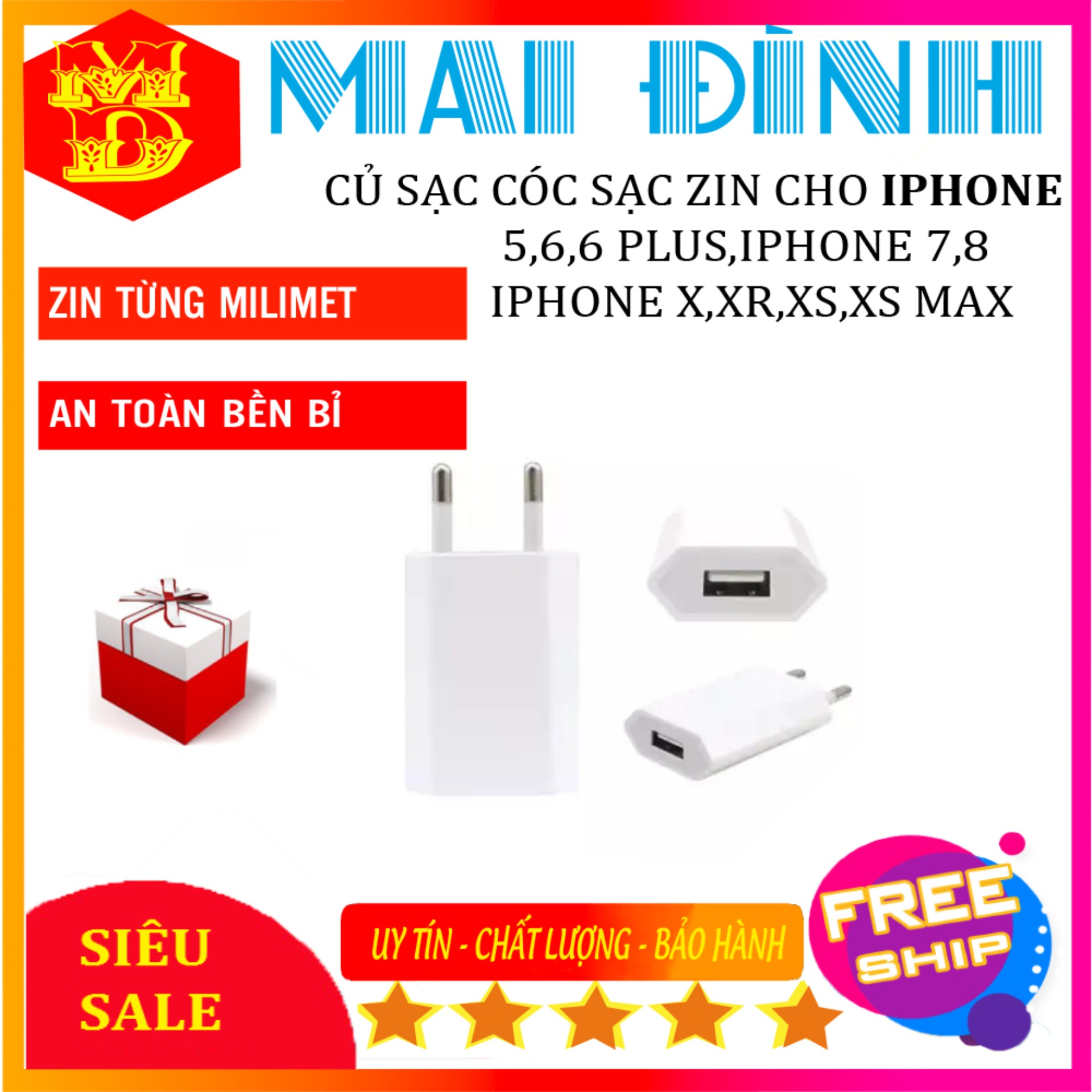 Cáp sạc iPhone 7 sợi zin full box 5ic main đúc chip 3415 2 đầu bọc kim  loại, dây bọc lưới thép dày cho ip 5 6 7 8 X XS max {