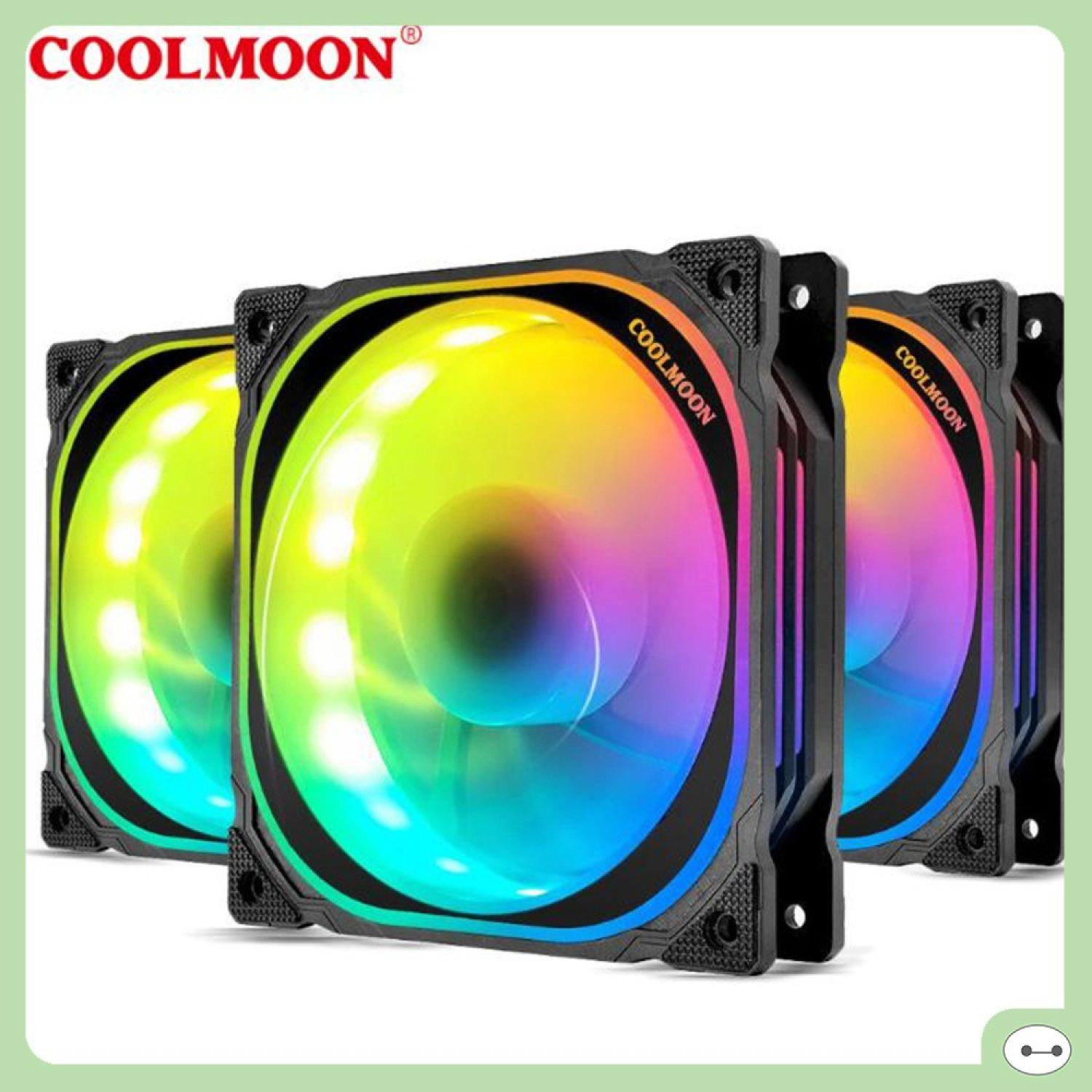 QUẠT LED FAN LED CASE COOLMOON U1 LED RGB 12CM