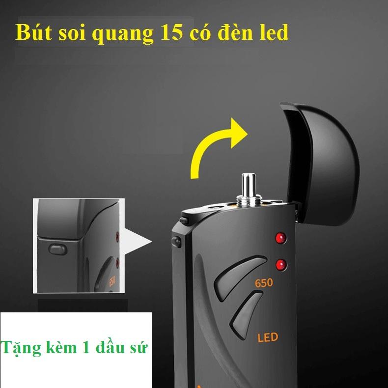 Bút soi quang SGV 15km cao cấp dùng pin sạc - Tích hợp đèn pin
