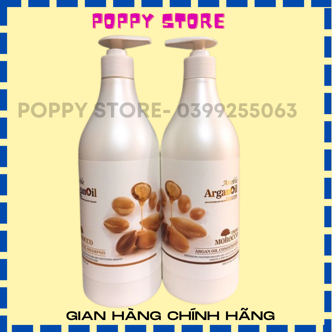 [Chính hãng] Cặp Dầu Gội Xả Anoble Argan Oil 800mlx2