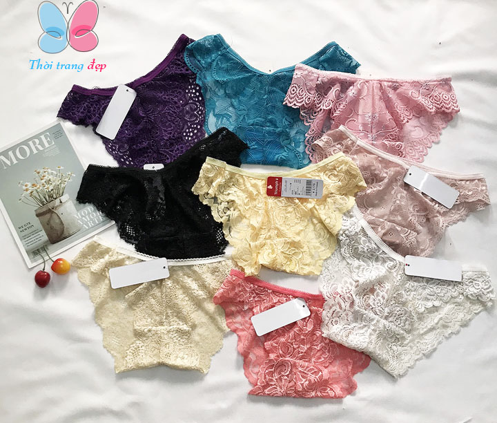 Panties female full lace soft freesize size M from 40kg to 43kg - QL09