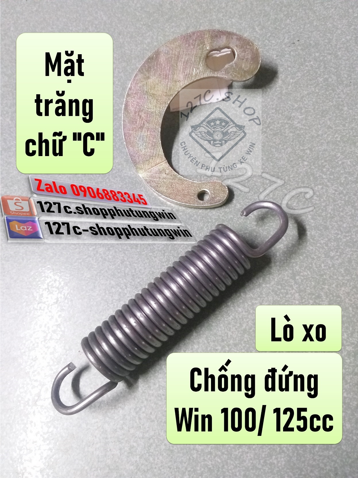 [HCM] Chống đứng Win 100/ 125cc (+thêm lò xo và mặt trăng chữ C)
