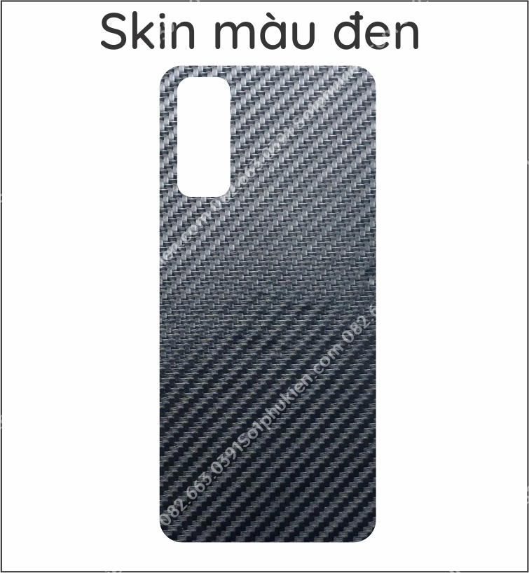 Miếng dán mặt lưng skin carbon Vivo Y20 2021