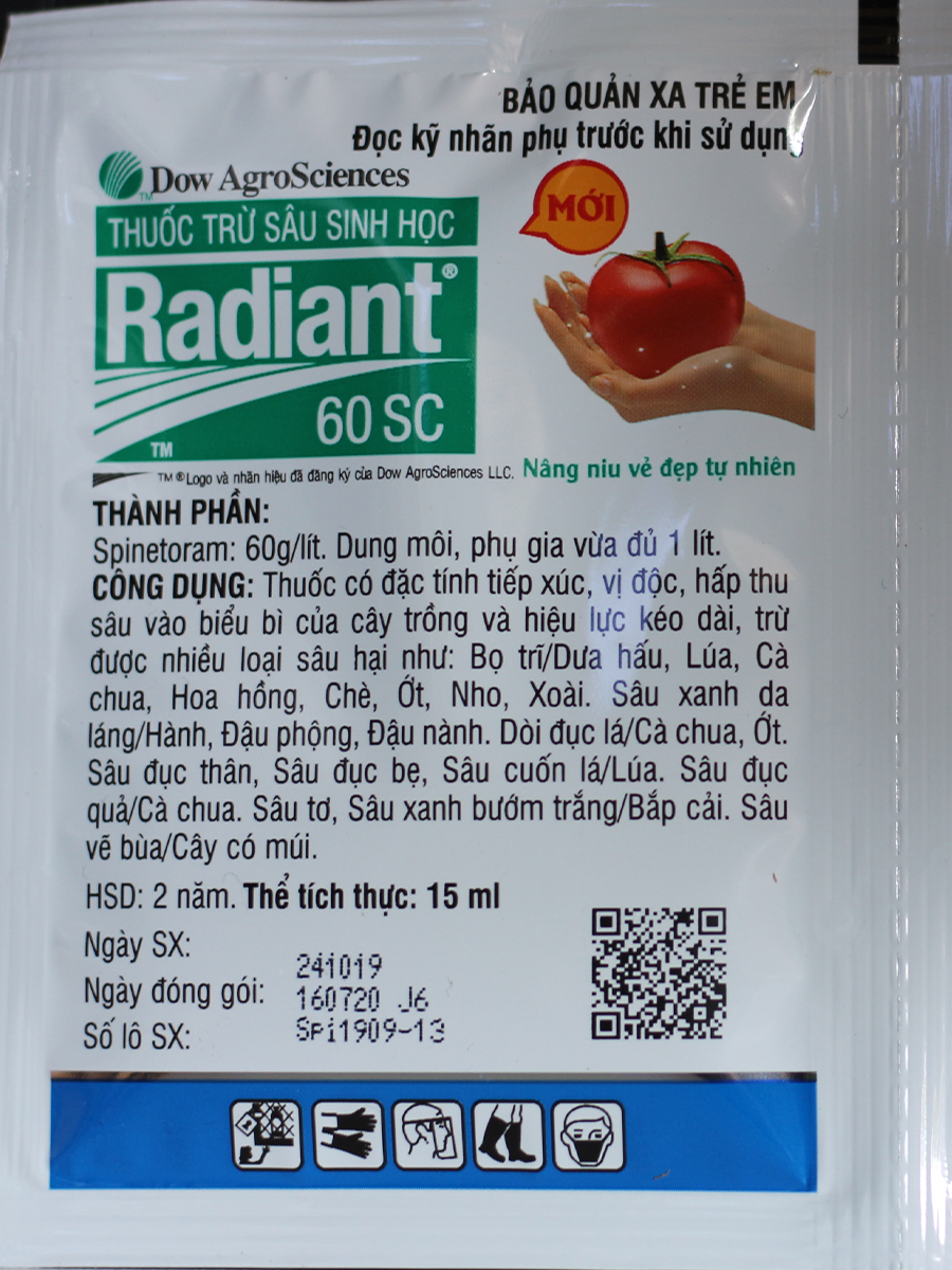 Radiant 60SC - trừ sâu,rầy rệp, bọ trĩ bảo vệ Hoa Hồng và Cây Cảnh