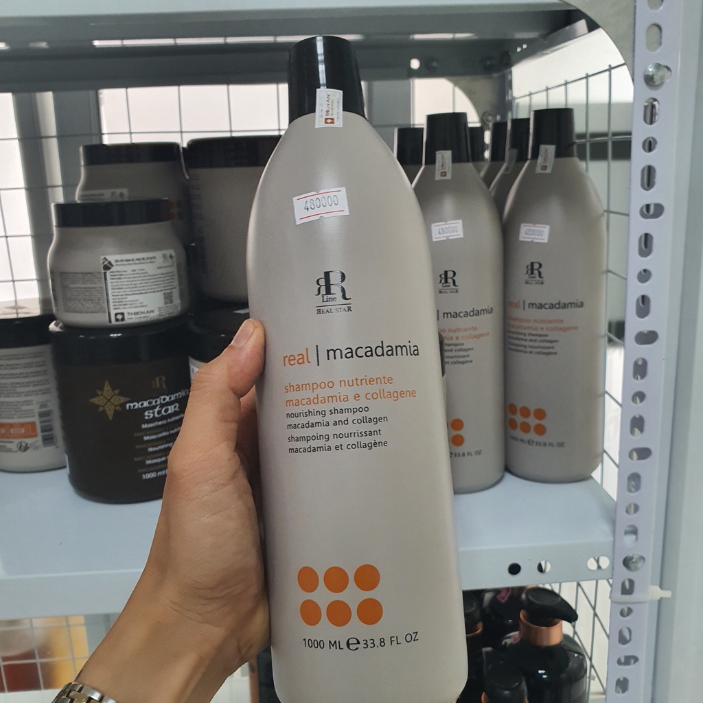 Bộ gội Ủ hấp tóc hấp phục hồi tóc kem hấp hấp tóc MACADAMIA STAR hũ  350ml  + hấp 500ml