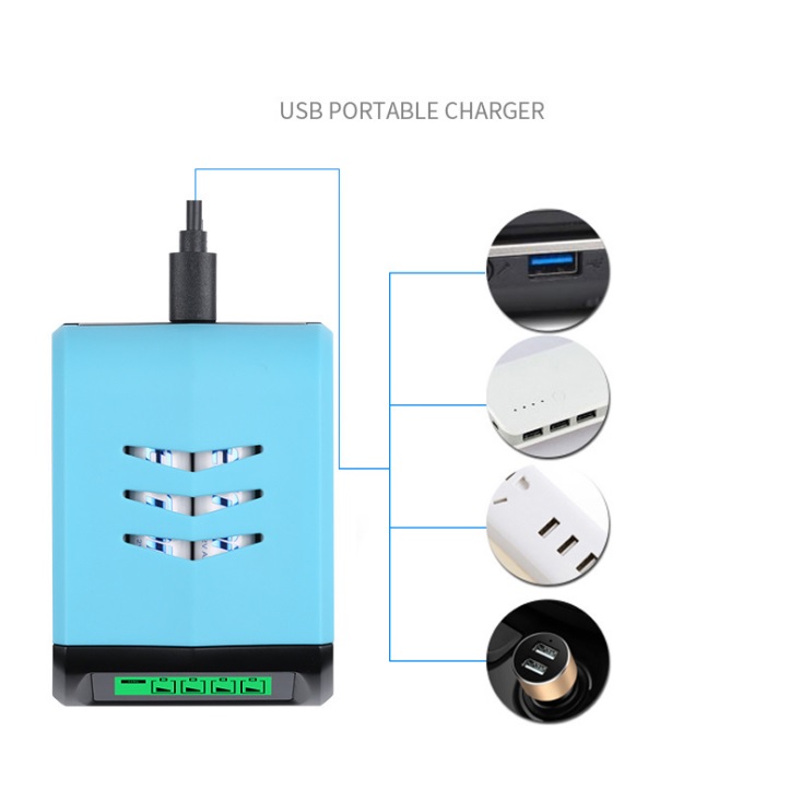 Bộ sạc pin AA AAA 2A và 3A Quick Charge sạc nhanh