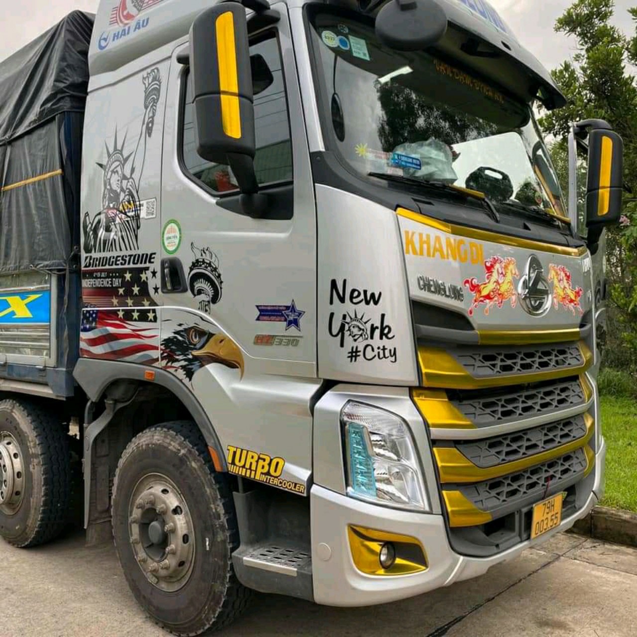 cặp Tem ngựa( song mã) decal dán trang trí xe ô tô