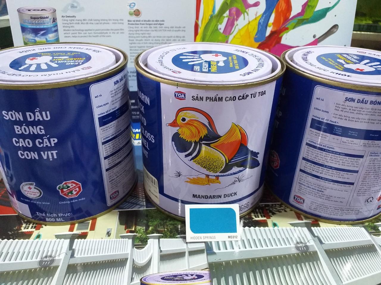 Sơn dầu Toa con vịt Mandarin Duck 875ml, sơn sắt, nhựa,..