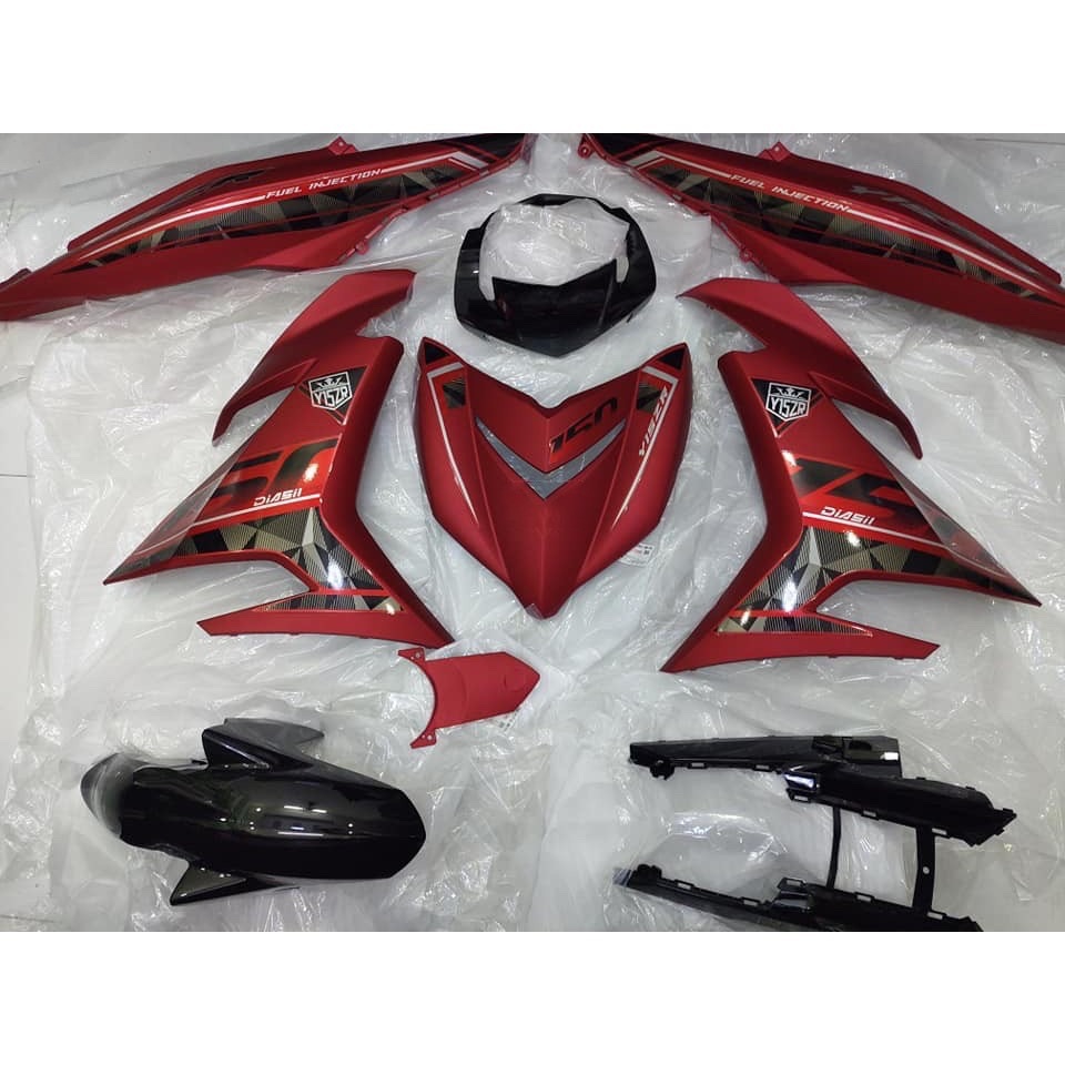 Tem rời Exciter 150 dán xe đỏ CHẤTliệu Candy