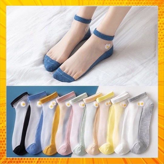 Set 10 đôi vớ lưới thêu hoa cúc