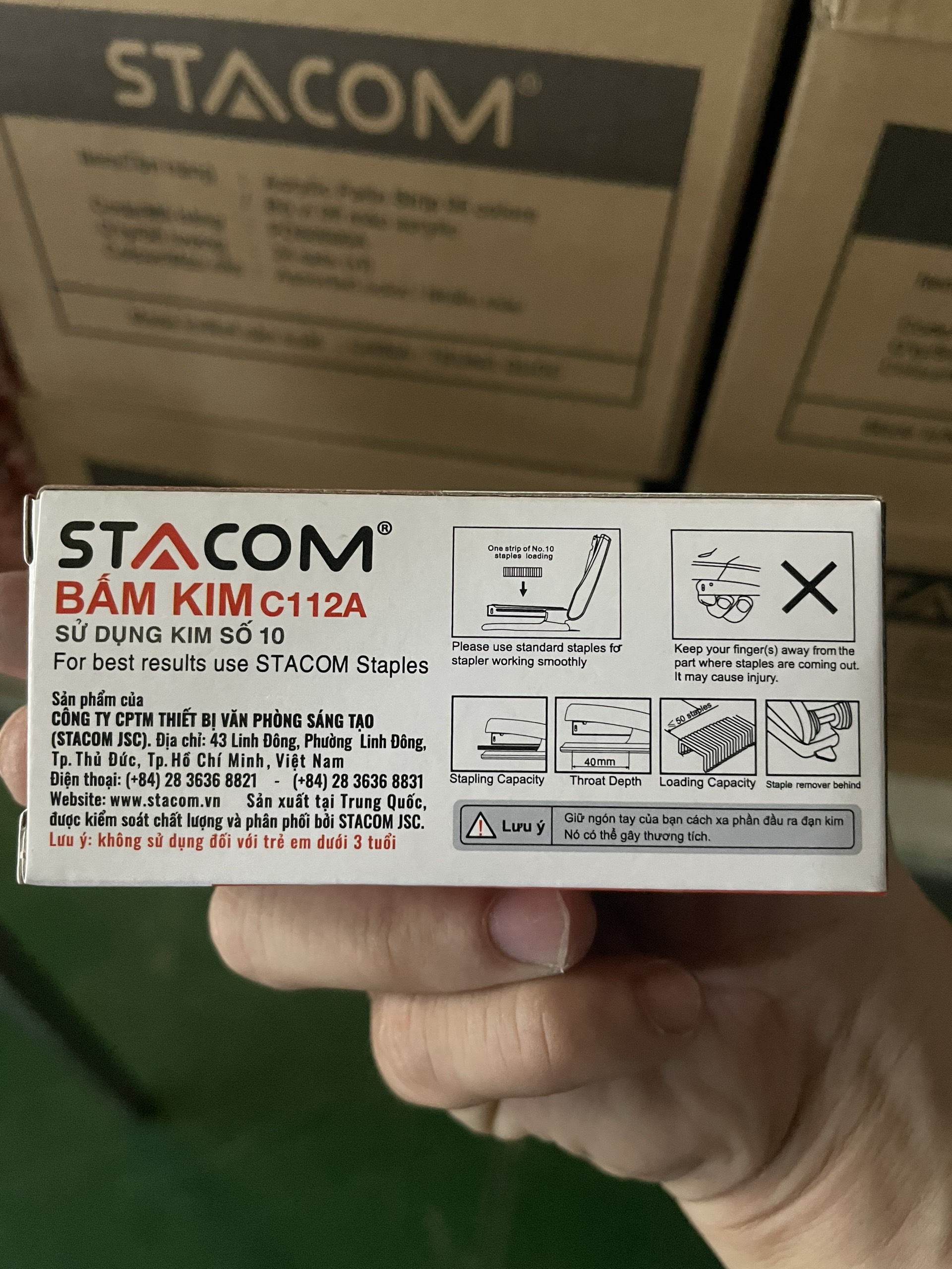 Dập Ghim Số 10 Stacom C112A Dập Được 12 Tờ