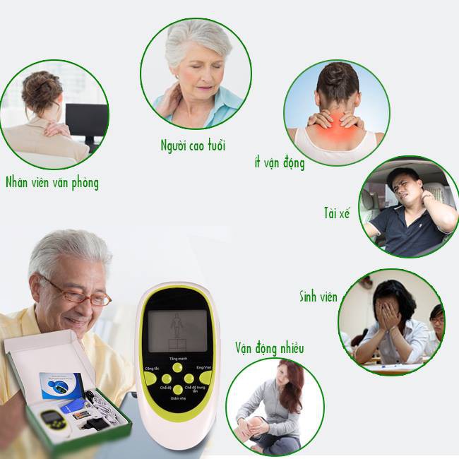 MÁY TRỊ LIỆU - MASSAGE XUNG ĐIỆN - 8 MIẾNG DÁN FULL BOX.