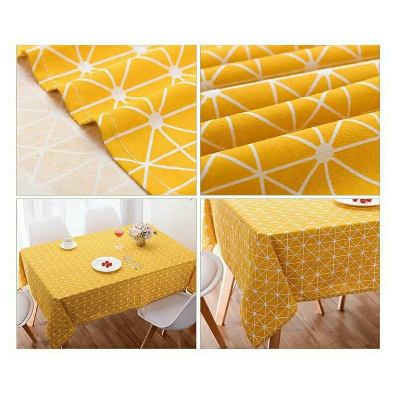 [HCM]VẢI BỐ/VẢI CANVAS HỌA TIẾT Ô CỜ VÀNG