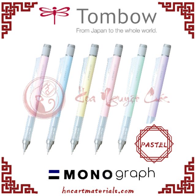Bút chì bấm Mono Graph màu Pastel cao cấp
