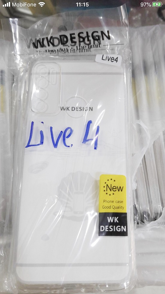 Ốp lưng Silicon dẻo trong suốt cho điện thoại Vsmart Live 4