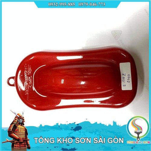 Chai sơn Samurai màu đỏ S140 dạng bình xịt dành cho xe máy