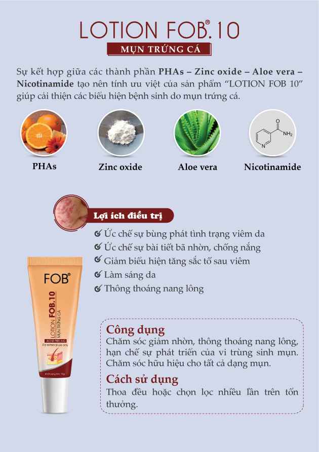 Chấm mụn FOB 10 Lotion