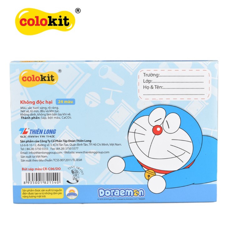 Sáp màu Colokit Doraemon CR-C05/DO