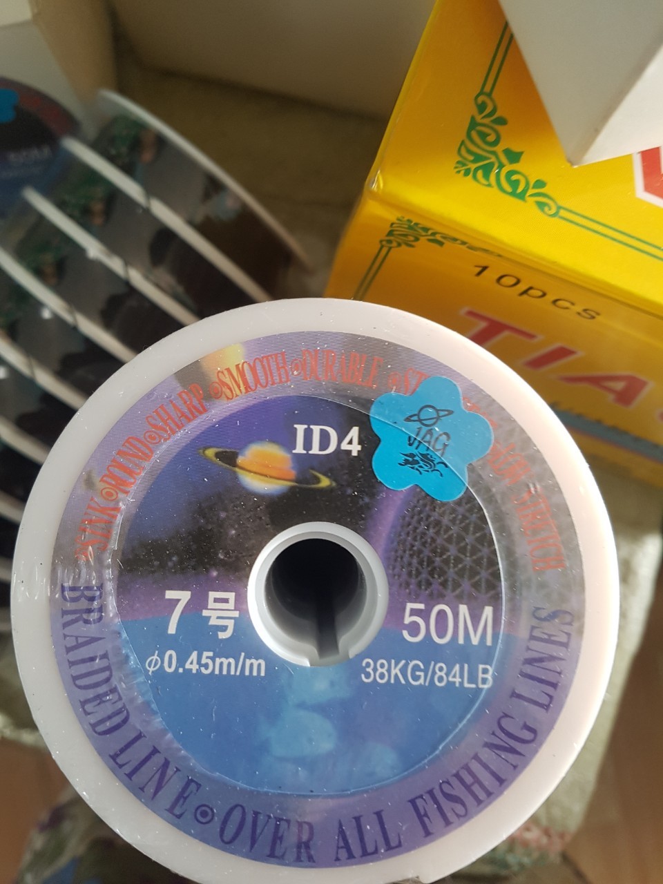 Dù Câu Cá ID4 siêu bền 50m , dù hồng lõi cực kỳ chắc